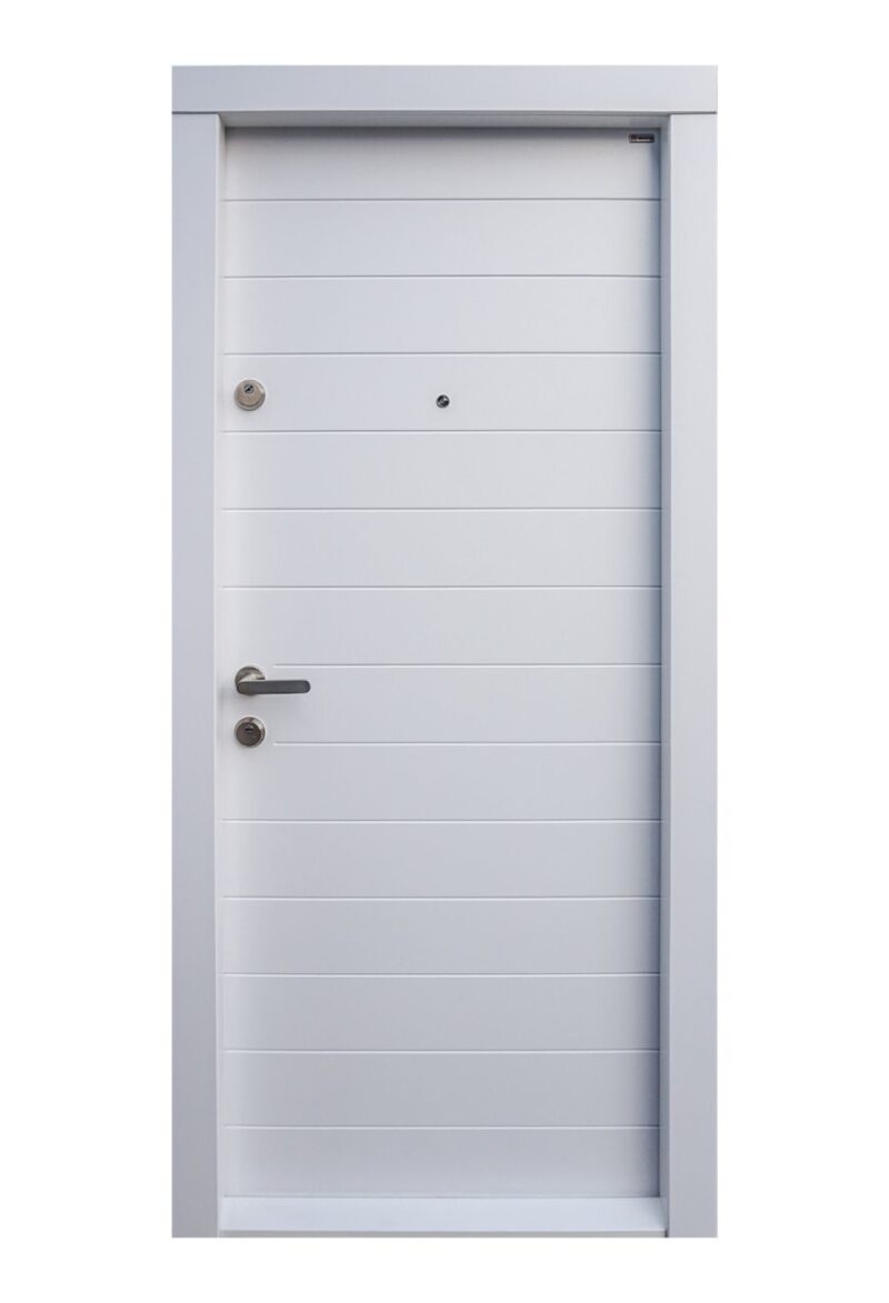 Ușă metalică pentru apartament MACO U1 cu încuietoare electronică YALE - Linus